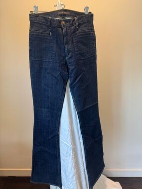 THEORY Dark Blue Flared Jeans